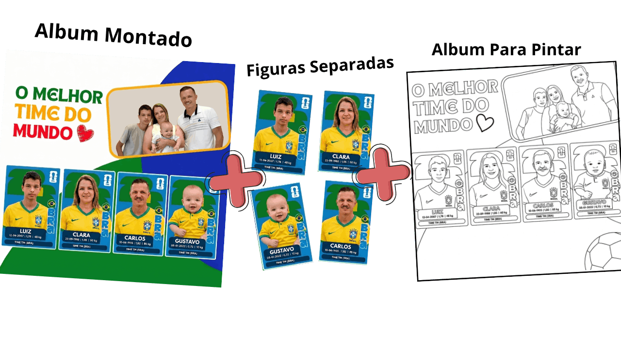 Álbum de figurinhas luxo